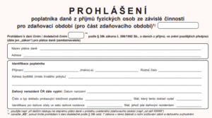 Jak a kdy vyplnit prohlášení poplatníka daně z příjmů