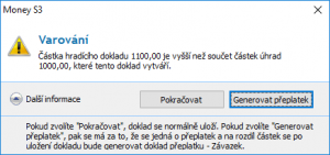 Generování přeplatku